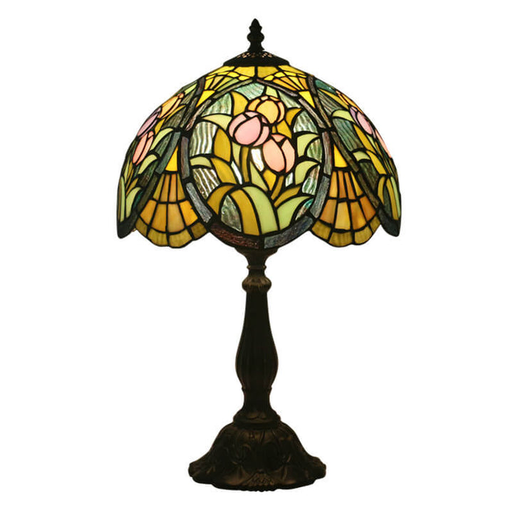 Tiffany Rustikale Buntglas 1-Licht Tischlampe 