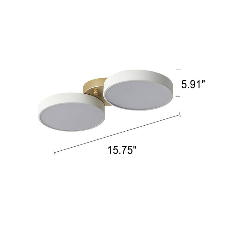 Moderne minimalistische LED-Deckenleuchte aus rundem Eisen-Acryl