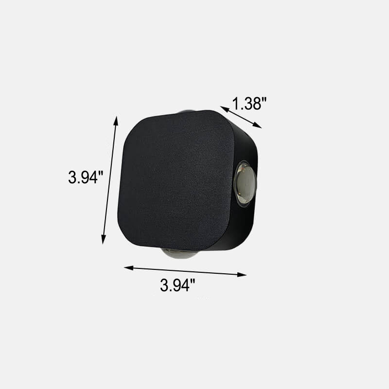 Applique murale LED extérieure carrée étanche simple 
