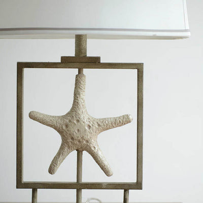 Vintage Fabric Marine Starfish Base 1-Light Table Lamp