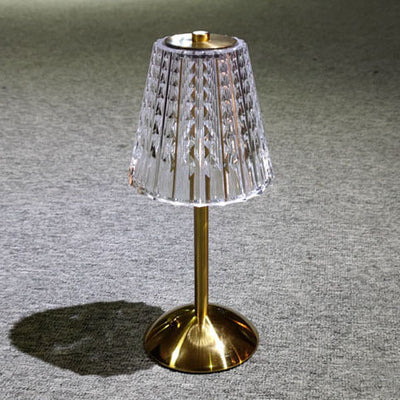 Kreative Diamant Kristall Acryl Metall Touch LED Tischlampe 