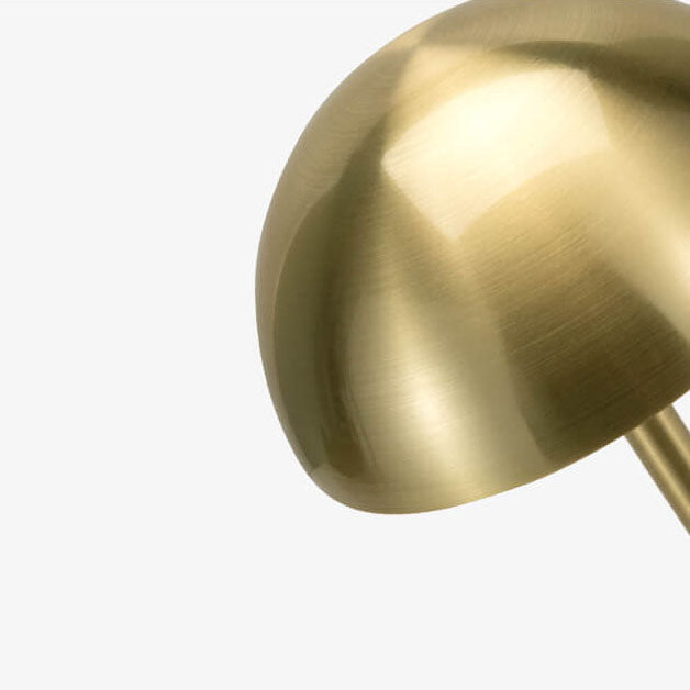 Lámpara de mesa LED táctil USB redonda de hierro dorado moderno 