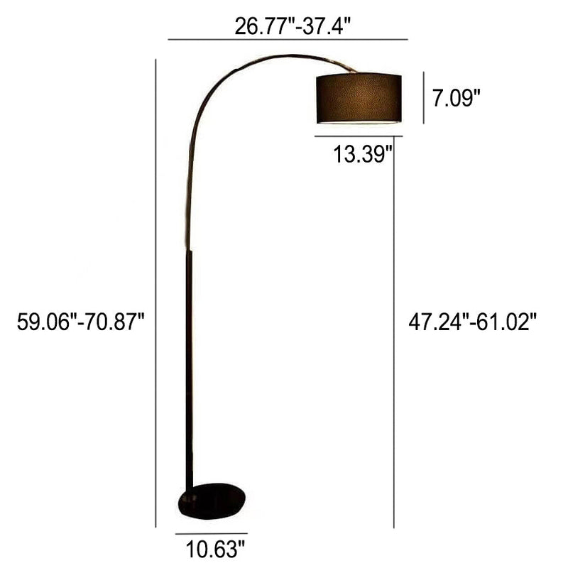 Lampe de sol Nordic Creative Fabric Column Shade Fishing Rod 1-Light 