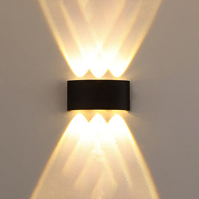 Modern Outdoor Arc Up and Down Spotlight LED Outdoor Waterproof Wall Sconce Lamp