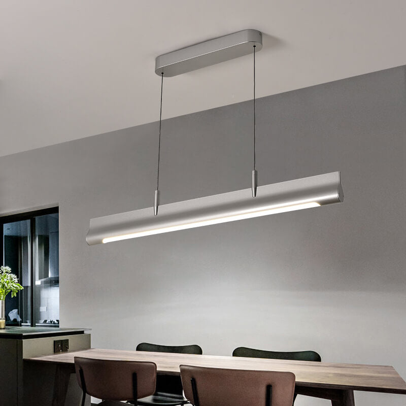 Nordische minimalistische lange Streifen Insel Licht LED hebbare Kronleuchter 