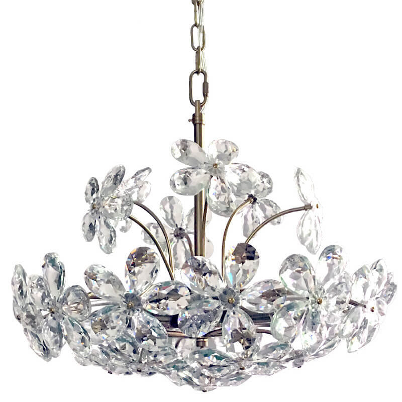 French Luxury Crystal Flower 6/8 Light Chandelier