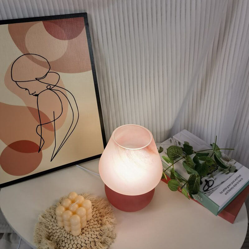 Lámpara de Mesa Decorativa Moderna Minimalista de Vidrio Nube de 1 Luz 