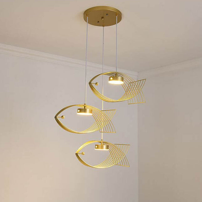 Moderner Acryl Fisch Kreatives Design LED Kronleuchter 