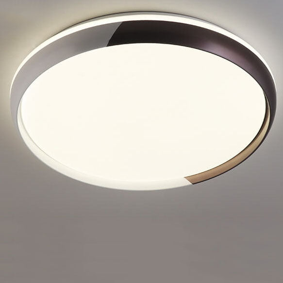 Moderne runde braune LED-Deckenleuchte aus Acryl 