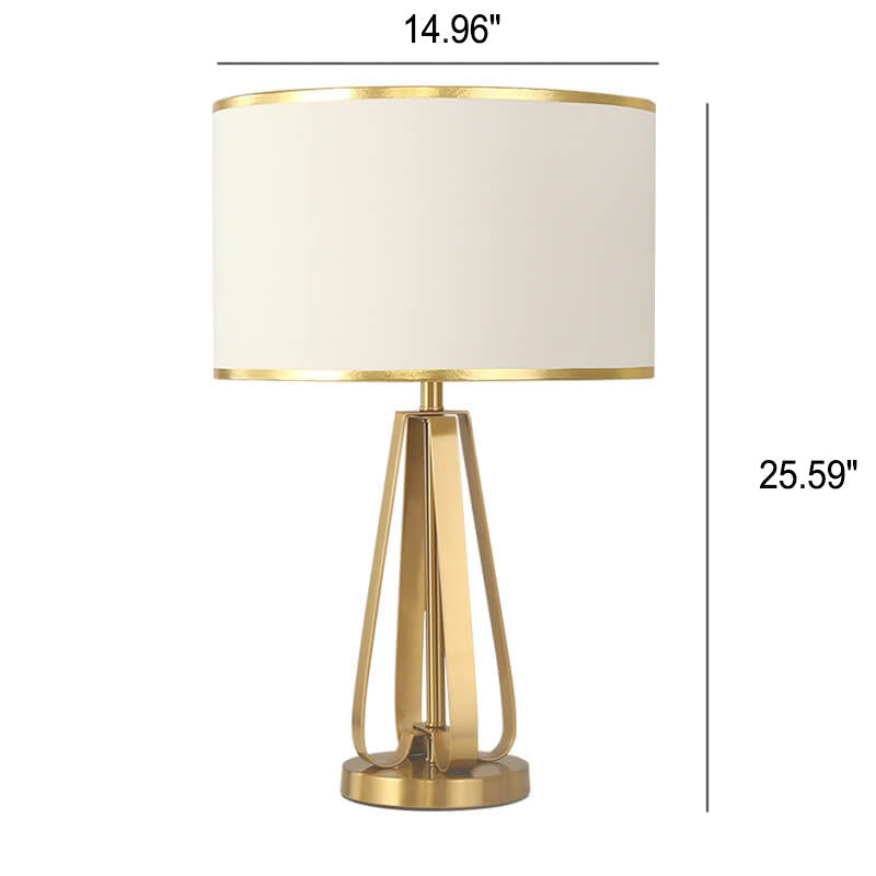 Lampe de table moderne à 1 lumière en forme de fleur en fer doré de luxe nordique 