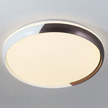 Moderne runde braune LED-Deckenleuchte aus Acryl 