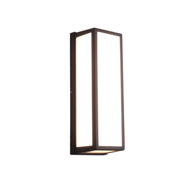 Moderne minimalistische LED-Wandleuchte für den Außenbereich aus Aluminium und Acryl mit quadratischem Stab, wasserdicht, für Terrasse 