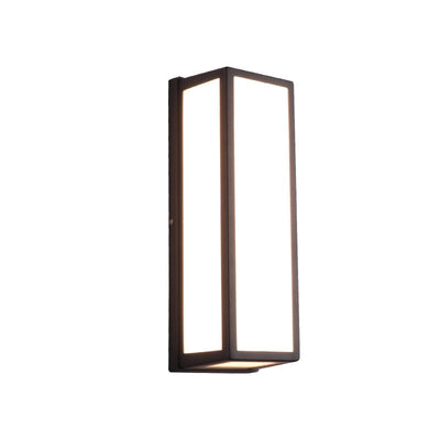 Outdoor Patio Square Pole Aluminum Acrylic LED Waterproof Wall Sconce Lamp