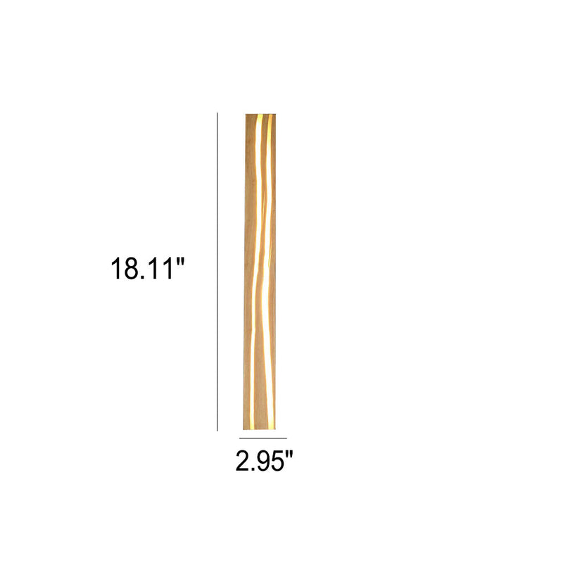Moderne chinesische lange Massivholz-Wandleuchte 