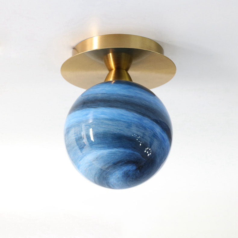 Plafonnier moderne créatif en verre avec 1 lumière 