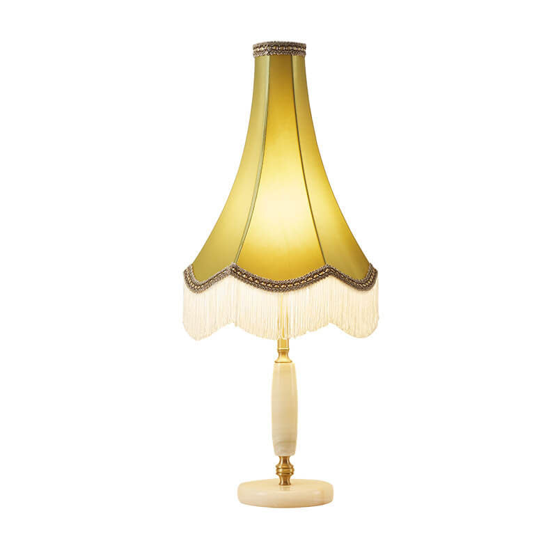 French Retro Court Tassel Copper 1-Light Table Lamp
