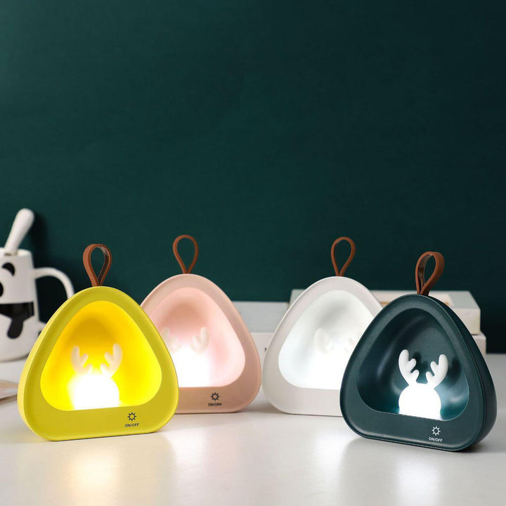 Créatif mignon cerf Silicone USB charge Portable LED veilleuse lampe de Table 