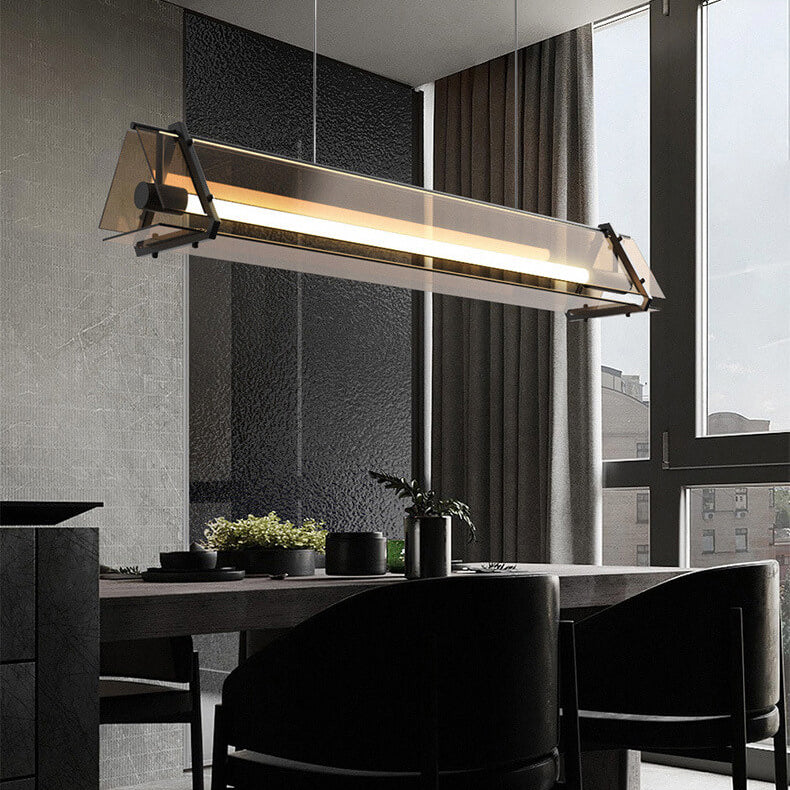 Modern Glass Creative Three-dimensional Triangle Geometric Design 1-Light  Chandelier
