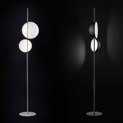 Nordic Minimalist Half Round Metal Long Pole LED Standing Floor Lamp