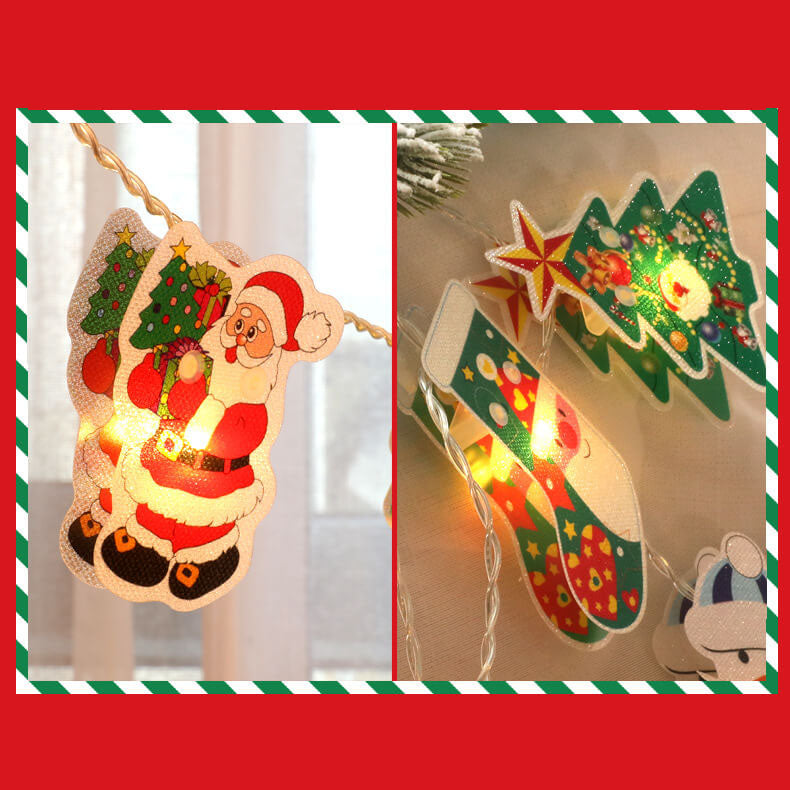 Weihnachtsdekorationslichter Weihnachtsbaum hängende LED-Batteriedekorationslichter 