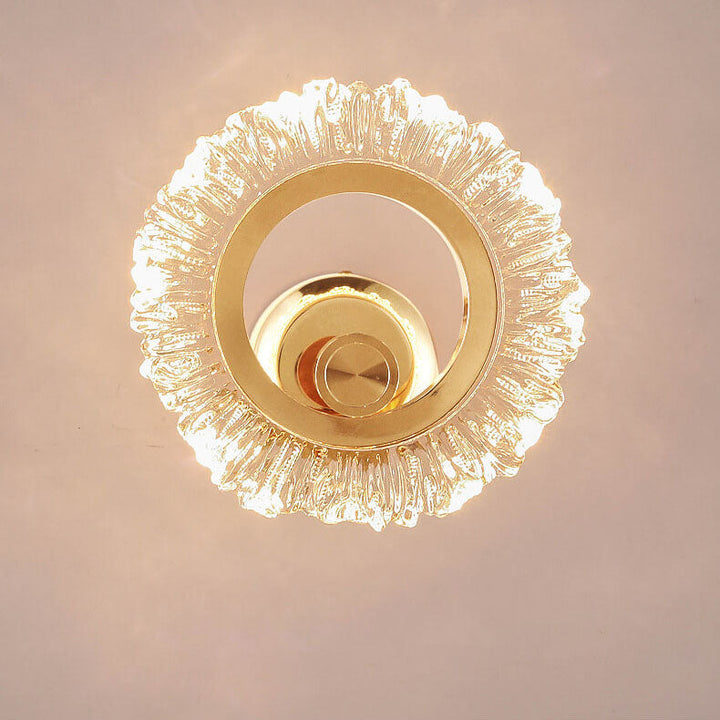 Lámpara de Pared LED de Hierro con Forma de Girasol de Acrílico de Lujo Ligero Moderno 