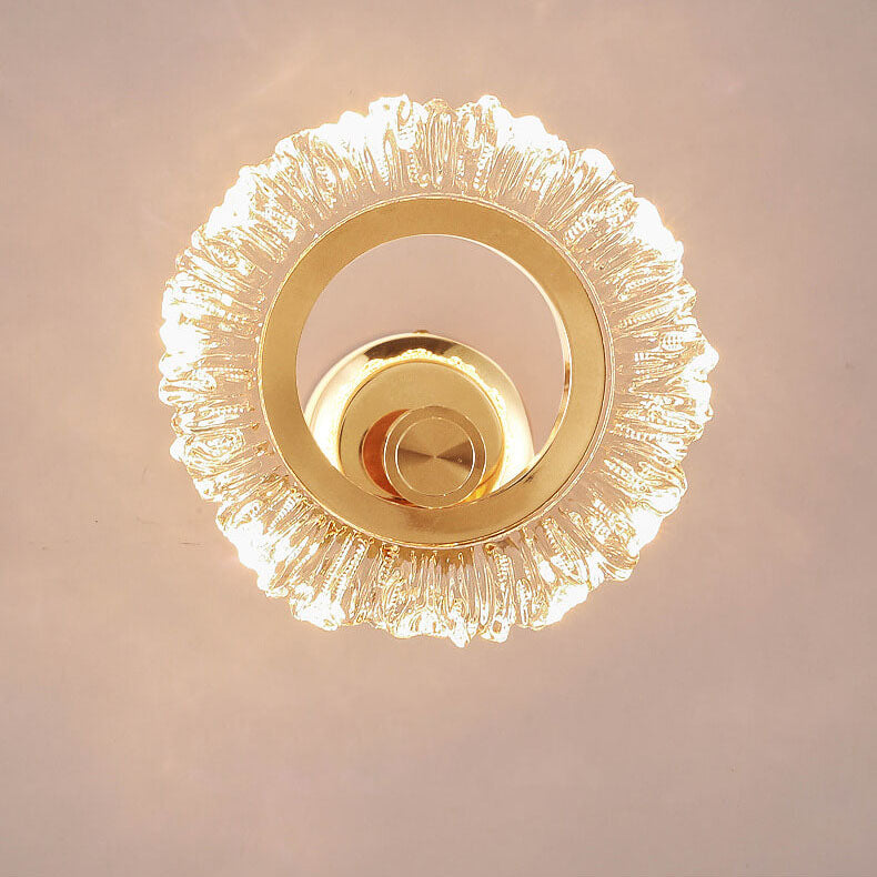 Modern Light Luxury Acrylic Sunflower Shape Iron LED Wall Sconce Lamp