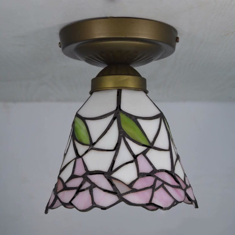 Traditional European Tiffany 1-Light Wall Sconce Lamp For Bedroom