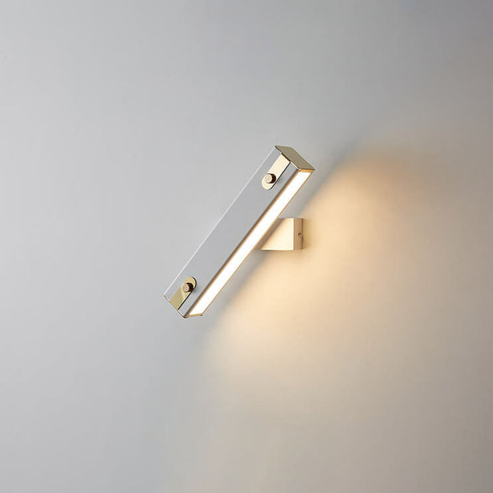 Applique murale LED rotative en fer forgé acrylique de luxe moderne 