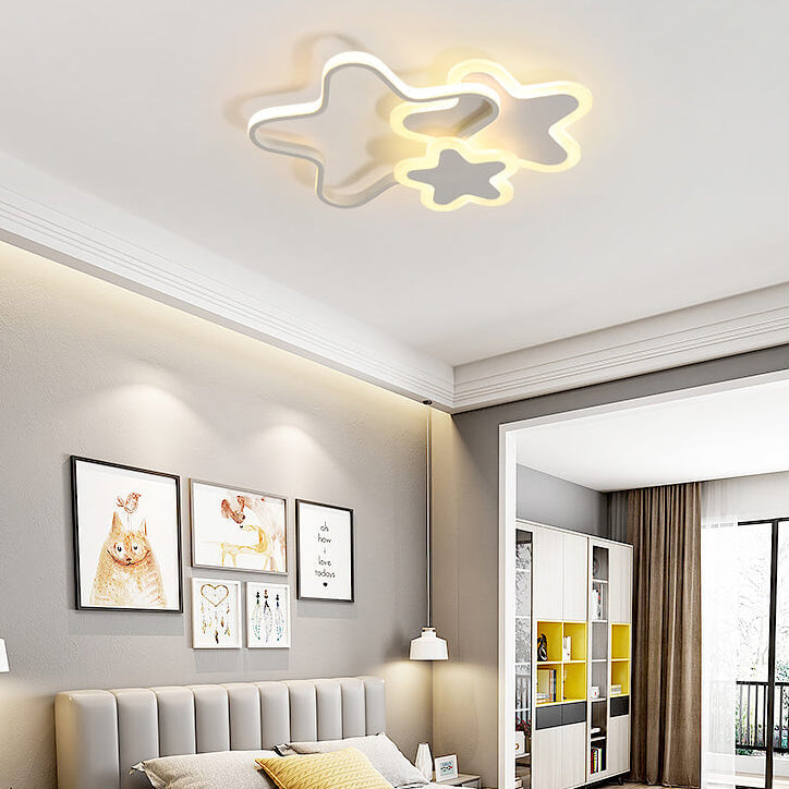 Nordic Cartoon Star Shape LED Flush Mount Ceiling Light