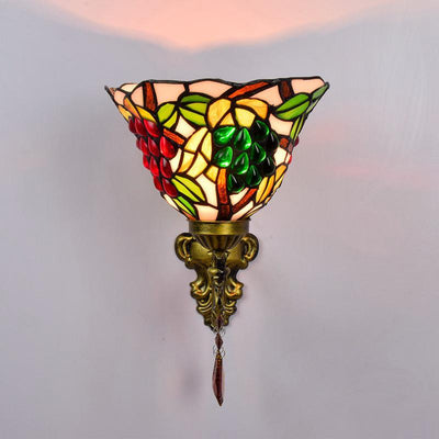 Europäische rustikale kreative Traubenkristall-1-Licht-Kristallwandlampe 