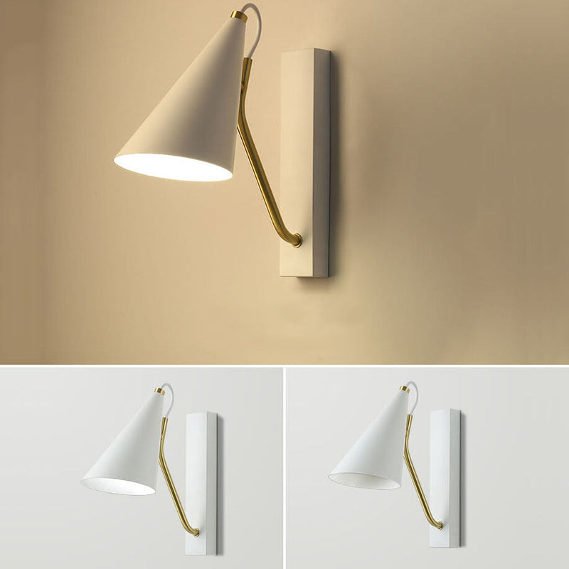 Simple Creative Iron Cone Shade Wall Sconce Lamp