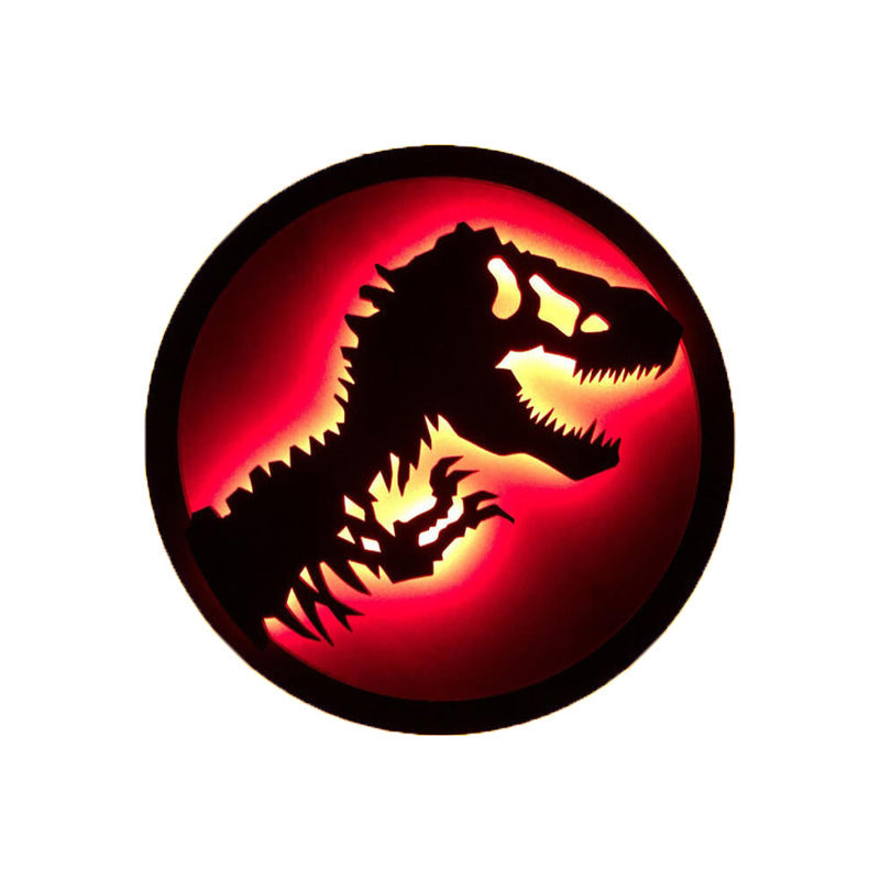 Jurassic Park Dinosaurier LED leuchtende dekorative Neon-Wandleuchte 