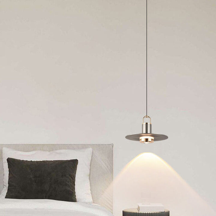 Luz colgante LED de aluminio elevable cilíndrica minimalista moderna 