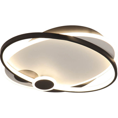 Modern Minimalist Oval Ring Geometry LED Flush Mount Ceiling Light