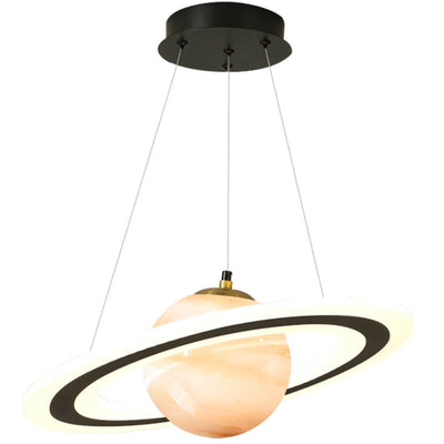 Modern Creative Space Planet Circle Kids LED Chandelier