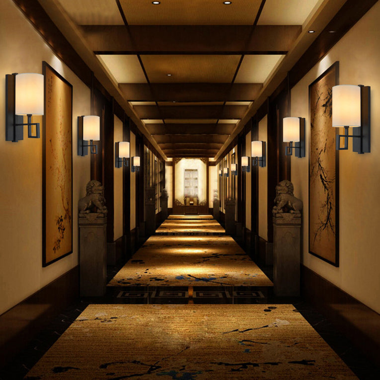 Chinese Retro Zen 1-Light Wall Sconce Lamp