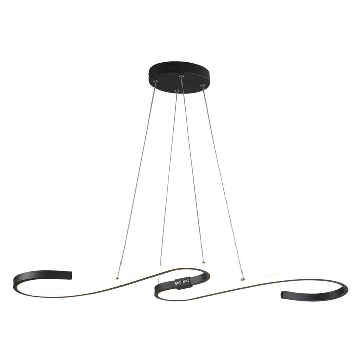 Nordic Minimalist Lines Aluminium-Silikon-LED-Insel-Licht-Kronleuchter 