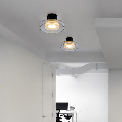مصباح حائط LED زجاجي دائري بتصميم قديم من الشمال 