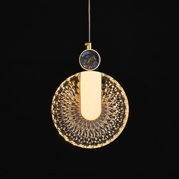 Lustre LED moderne en acrylique rond de luxe 