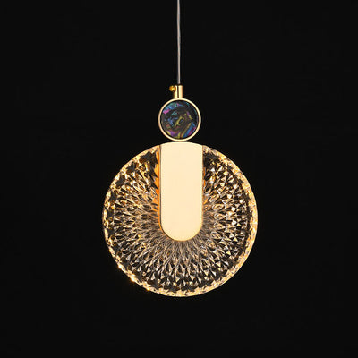 Modern Luxury Shell Round Acrylic LED Pendant Light