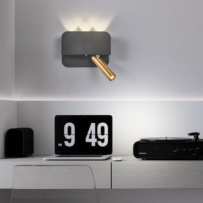 Minimalist Square Spotlight Rotating LED Wall Sconce Lamp