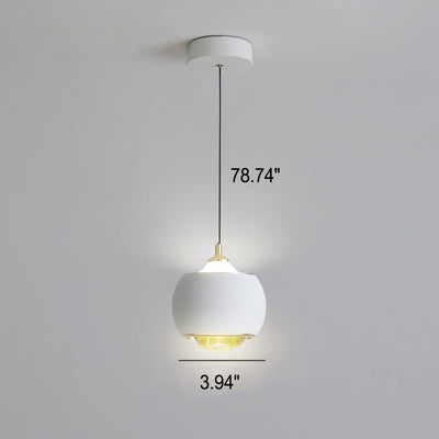 Modern Minimalist Orb Ball Iron Liftable LED Pendant Light