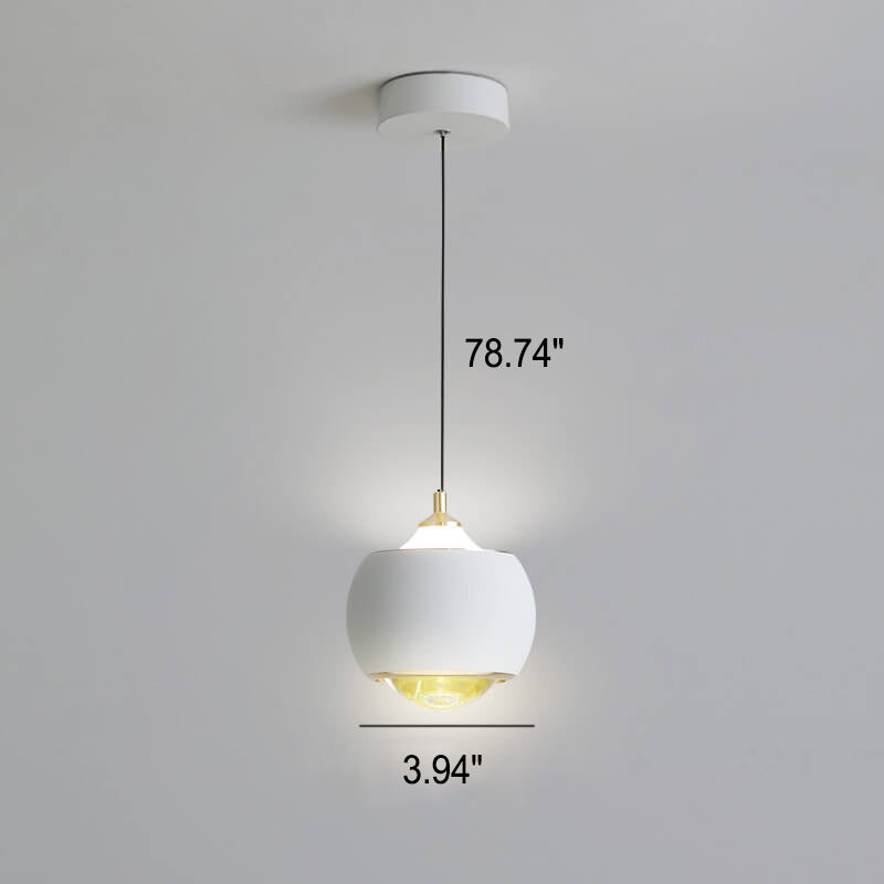 Modern Minimalist Orb Ball Iron Liftable LED Pendant Light