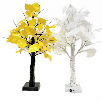 Christmas Lighted Ginkgo Tree Simulation Tree Light Battery USB Decoration Table Lamp