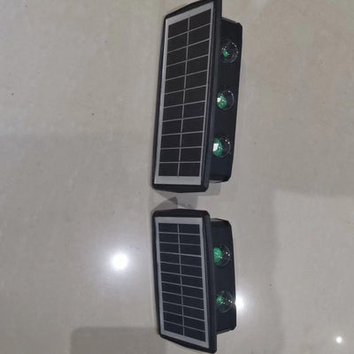 Lampe murale à LED en forme de trapèze carré étanche et créative à énergie solaire 