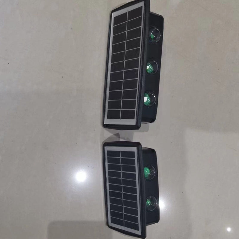 Lampe murale à LED en forme de trapèze carré étanche et créative à énergie solaire 