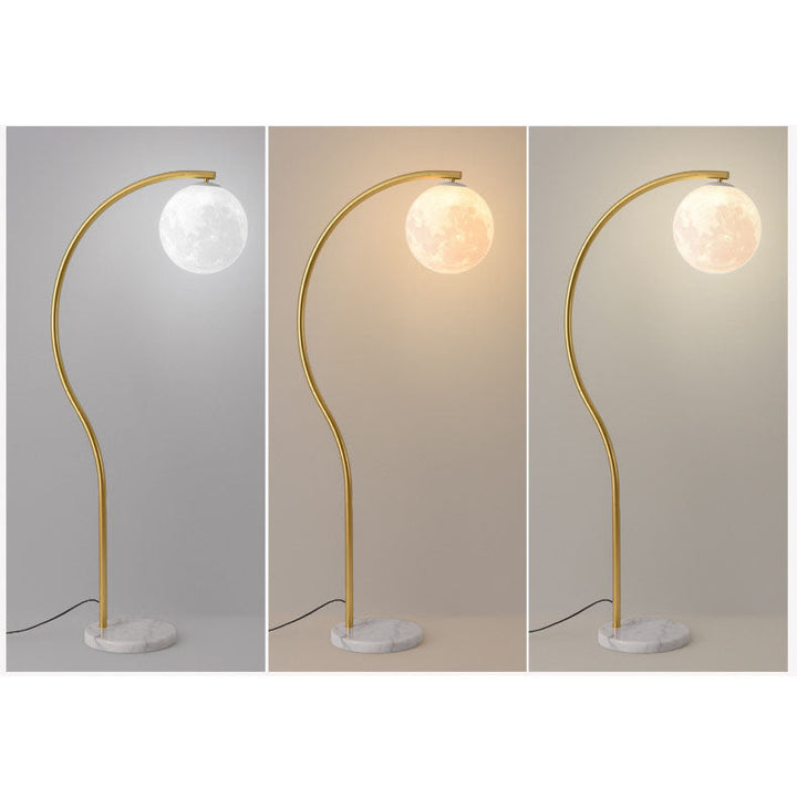 Lámpara de pie de 1 luz de hierro y mármol minimalista moderna 
