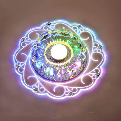 Modern Creative Flower Round LED Flush Mount Ceiling Light