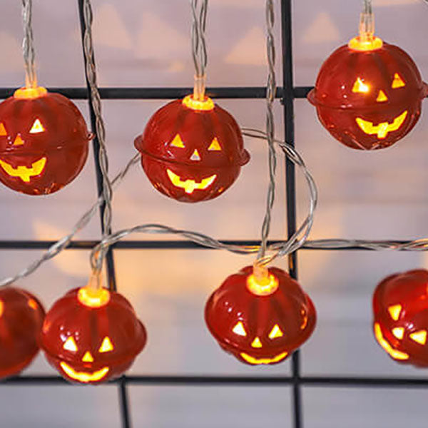 Halloween LED Squelette Citrouille Batterie LED Guirlande Lumineuse Décorative 