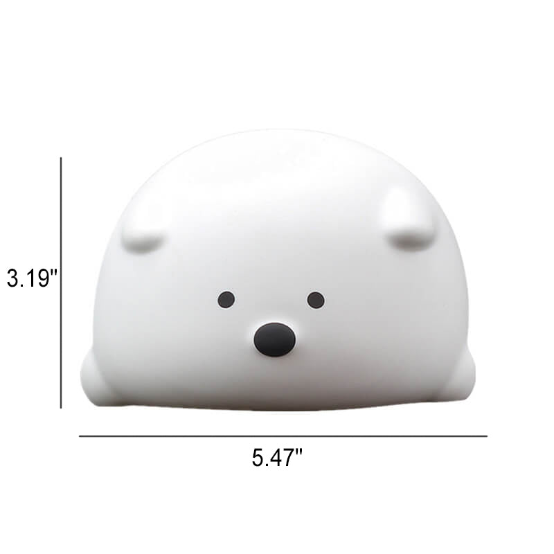 Creative Cartoon Bear Silicone LED Kids Night Light Table Lamp